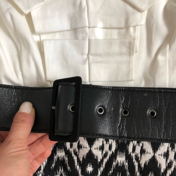 NWT Julia Jordan black and white belted dress - Picture 3 of 4